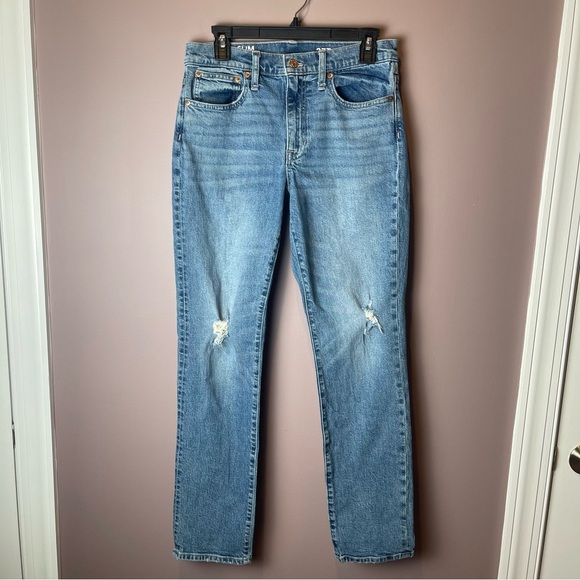 J Crew Slim Boyfriend Jean Tinted Indigo Wash 27T 27 Tall - Picture 2 of 13